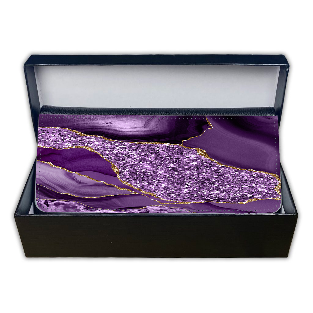 LADIES PURSE/WALLET BLACK - PURPLE & GLITTER - 4 Design Options