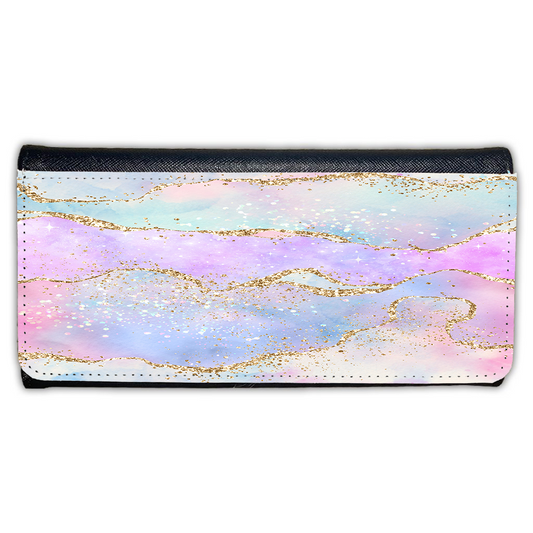 LADIES PURSE/WALLET BLACK - Pastel & Glitter 2