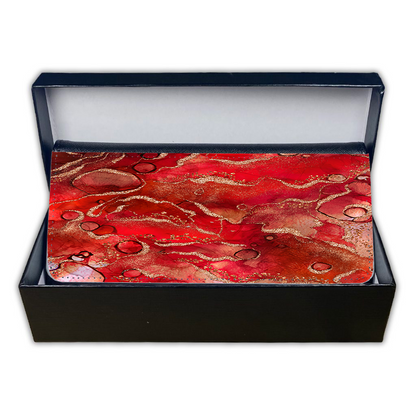 LADIES PURSE/WALLET BLACK - RED & GOLD 5