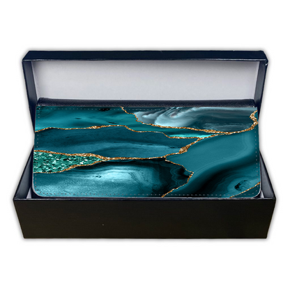 LADIES PURSE/WALLET BLACK - TEAL & GLITTER - 4 Design Options