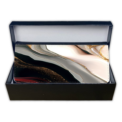 LADIES PURSE/WALLET BLACK - Black Red White & Gold 10