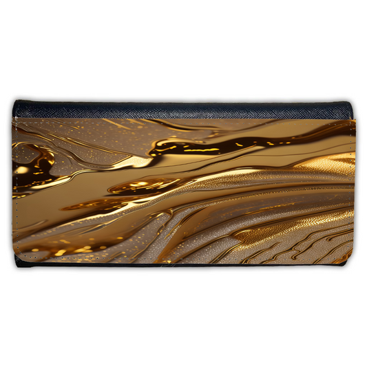 LADIES PURSE/WALLET BLACK - GOLD MARBLE 1