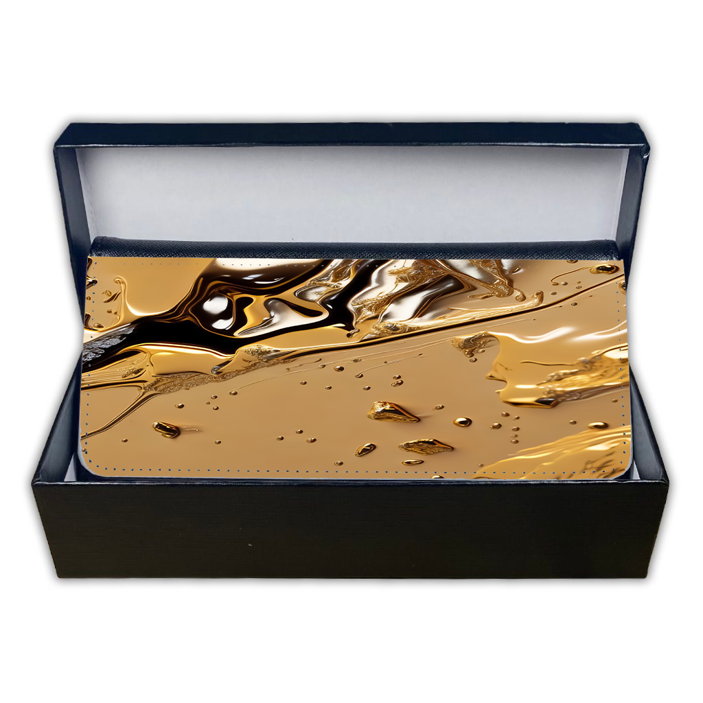 LADIES PURSE/WALLET BLACK - GOLD MARBLE 3