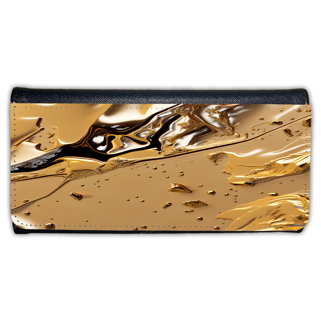 LADIES PURSE/WALLET BLACK - GOLD MARBLE 3
