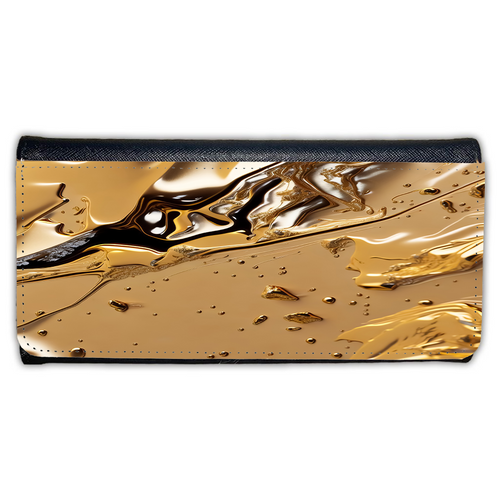 LADIES PURSE/WALLET BLACK - GOLD MARBLE 3