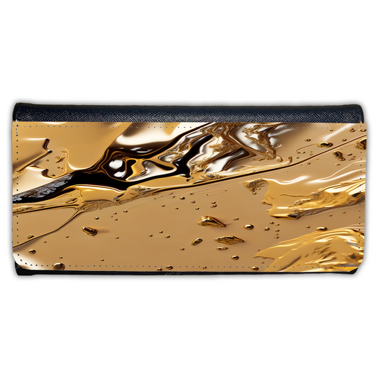 LADIES PURSE/WALLET BLACK - GOLD MARBLE 3