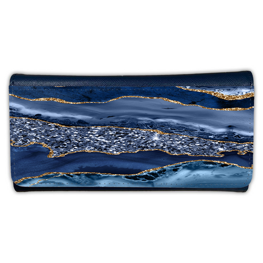 LADIES PURSE/WALLET NAVY - BLUE & GOLD GLITTER 3