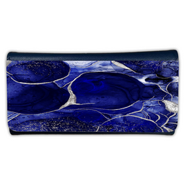 LADIES PURSE/WALLET NAVY - COBALT & SILVER 2