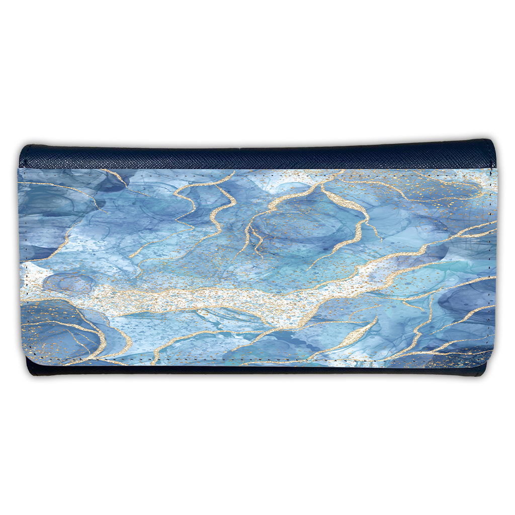 LADIES PURSE/WALLET NAVY - Light Blue & Glitter - 4 Designs