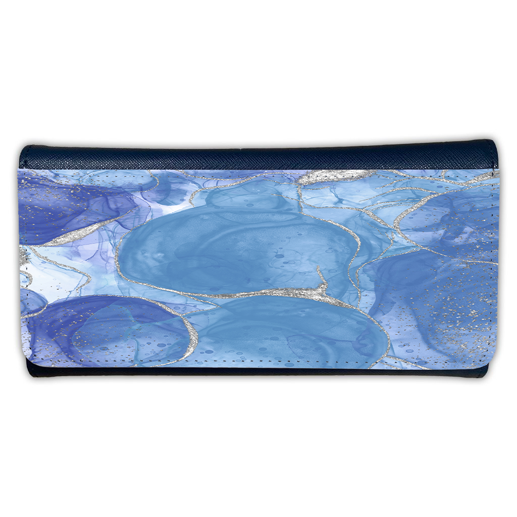 LADIES PURSE/WALLET NAVY - Light Blue & Glitter - 4 Designs