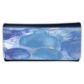 LADIES PURSE/WALLET NAVY - Light Blue & Silver 4