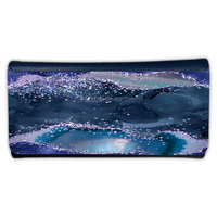 LADIES PURSE/WALLET NAVY - Teal, Purple & Glitter 3