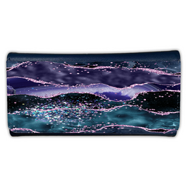 LADIES PURSE/WALLET NAVY - Teal, Purple & Glitter 4