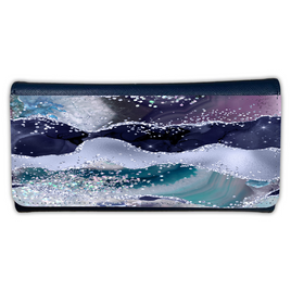 LADIES PURSE/WALLET NAVY - Teal, Purple & Glitter 5