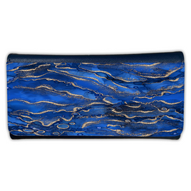 LADIES PURSE/WALLET NAVY - Royal Blue & Gold 3