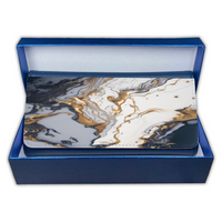 LADIES PURSE/WALLET NAVY - BLUE WHITE & GOLD MARBLE - 2 Design Options