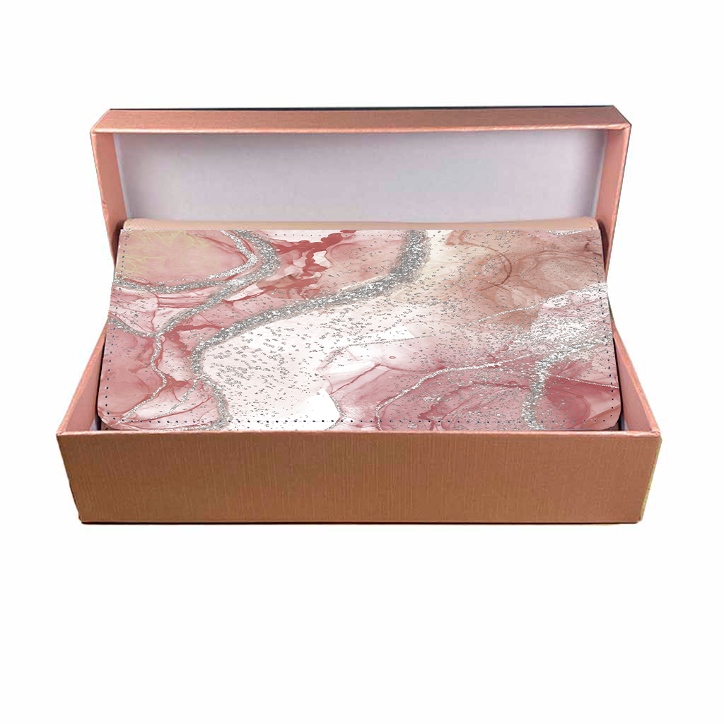 LADIES PURSE/WALLET PINK - Blush & Silver 2