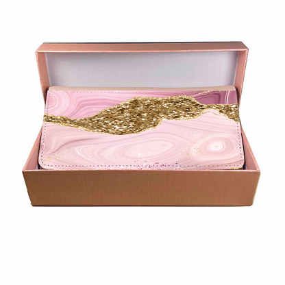 LADIES PURSE/WALLET PINK - Dusty Pink  & Glitter - 8 Design Options
