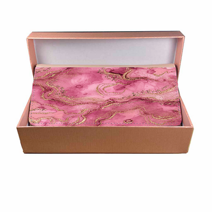 LADIES PURSE/WALLET PINK - Pink & Gold - 6 Design Options