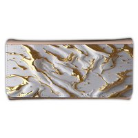 LADIES PURSE/WALLET PINK - White & Gold Marble 3