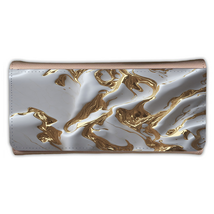 LADIES PURSE/WALLET PINK - White & Gold Marble 5