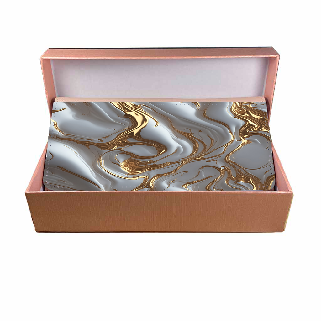 LADIES PURSE/WALLET PINK - White & Gold Marble - 6 Design Options