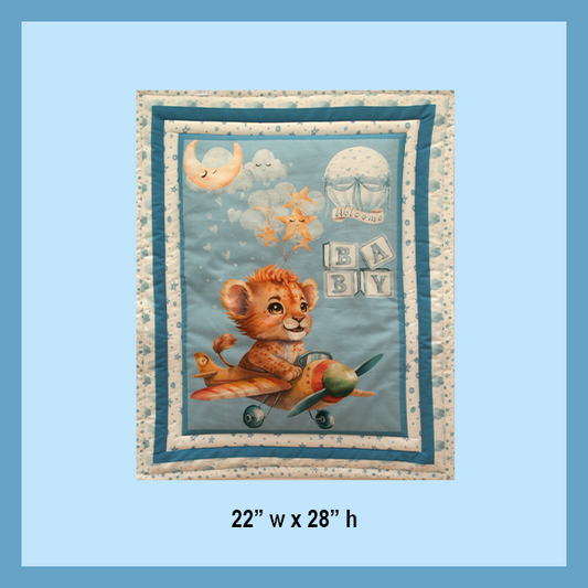 LION BASSINET QUILT | EXPLORER COLLECTION