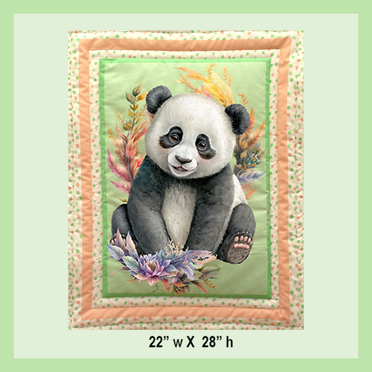 PANDA BASSINET QUILT | JUNGLE COLLECTION