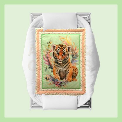 TIGER BASSINET QUILT | JUNGLE COLLECTION