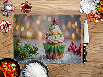 Christmas Cupcakes | Glass Chopping Board | Asst Styles