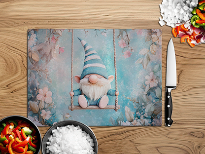 Pastel Gnomes Spring Swing | Glass Chopping Board | Asst Designs