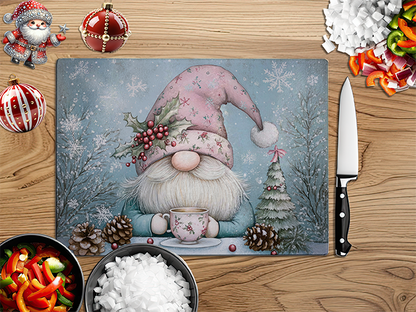 Christmas Gnome Pastel | Glass Chopping Board | Asst Designs