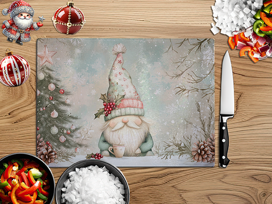 Christmas Gnome Pastel | Glass Chopping Board | Asst Designs