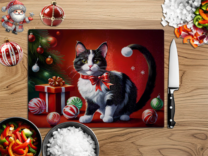 Christmas Cats | Glass Chopping Board | Asst Designs