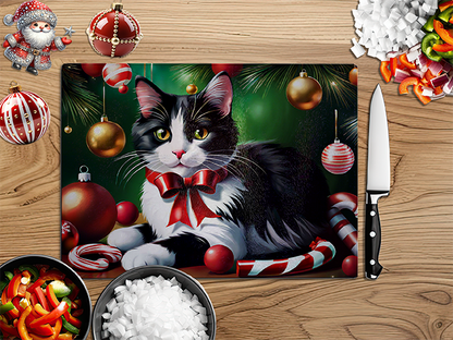 Christmas Cats | Glass Chopping Board | Asst Designs