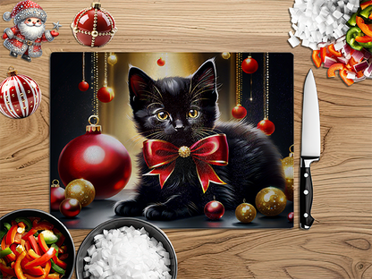 Christmas Kittens | Glass Chopping Board | Asst Designs