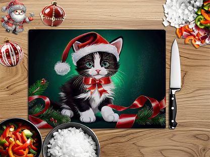 Christmas Cats | Glass Chopping Board | Asst Designs