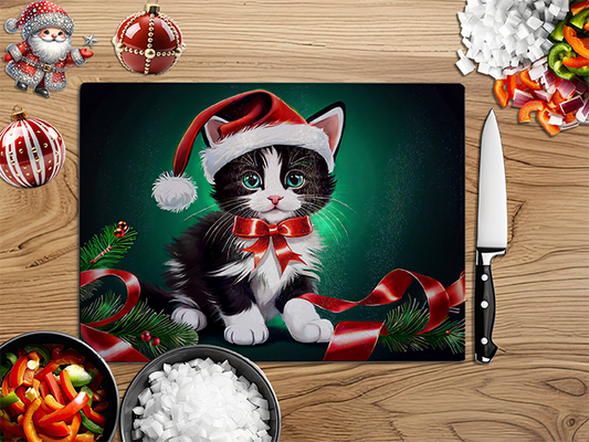 Christmas Cats | Glass Chopping Board | Asst Designs