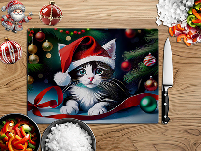 Christmas Cats | Glass Chopping Board | Asst Designs