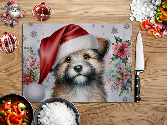 Christmas Dog 2 | Glass Chopping Board