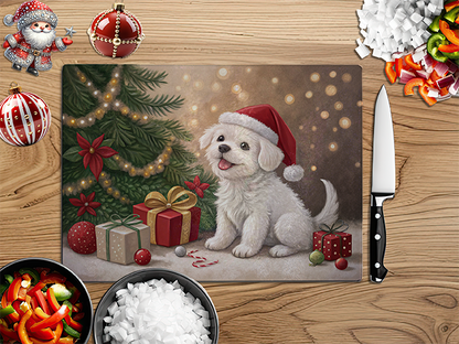 Christmas Puppies | Glass Chopping Board | Asst Designs