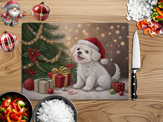 Christmas Puppies | Glass Chopping Board | Asst Designs