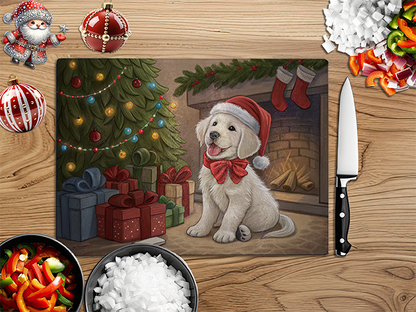 Christmas Puppies | Glass Chopping Board | Asst Designs