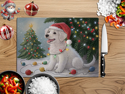 Christmas Puppies | Glass Chopping Board | Asst Designs