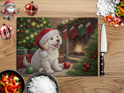 Christmas Puppies | Glass Chopping Board | Asst Designs