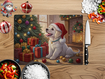 Christmas Puppies | Glass Chopping Board | Asst Designs