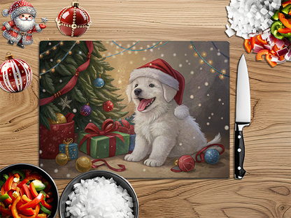Christmas Puppies | Glass Chopping Board | Asst Designs