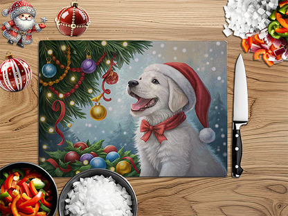 Christmas Puppies | Glass Chopping Board | Asst Designs
