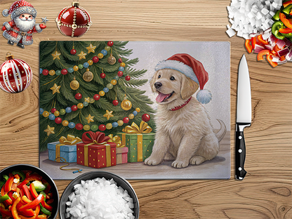 Christmas Puppies | Glass Chopping Board | Asst Designs