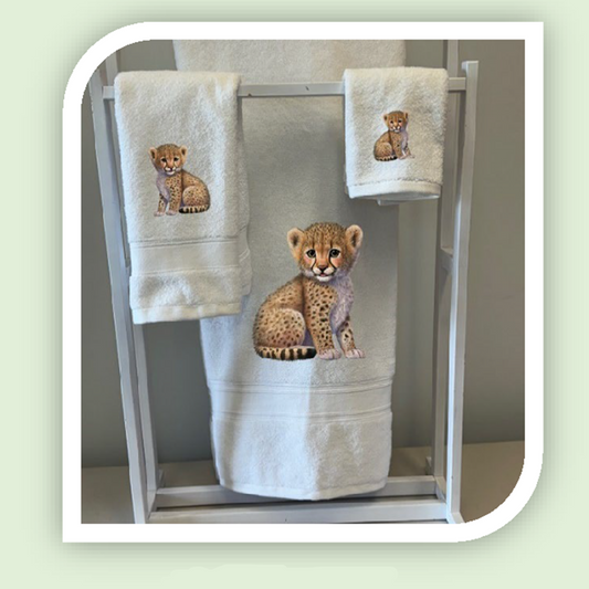 CHEETAH TOWEL SETS (3 PIECE)| JUNGLE